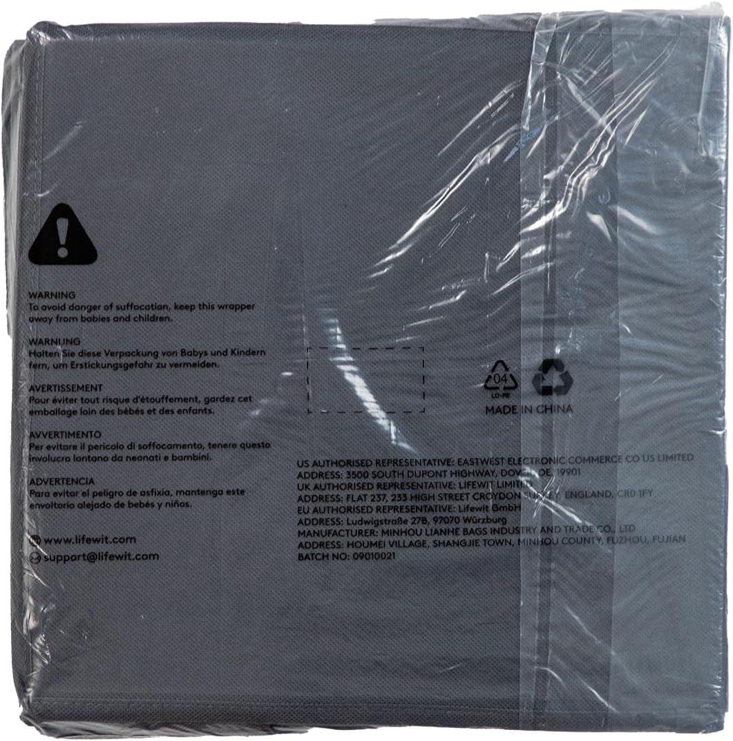 Lifewit Collapsible Storage Cubes 11 Inch Foldable Fabric Bins Multi-color Organizers Decorative Organizing Baskets for Shelves for Closet, Utility Room, Storage Room Set of 6 Grey - Image 8